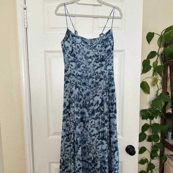 Reformation Jaelyn Dress in Bliss - Blue Floral Size 10 - Picture 5 of 6